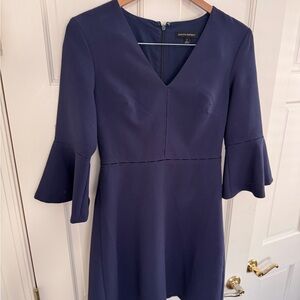 Banana Republic Deep Blue Long Sleeve Dress